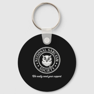 Chaveiro Testemunha da Sociedade Funny Owl Sarcasm Citando