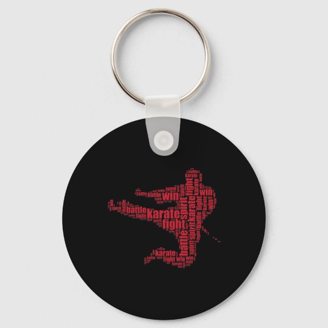 Chaveiro Teto de Nuvem das Artes Marciais do Karate (Frente)