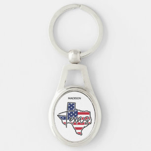 Chaveiro Texas de nome personalizado