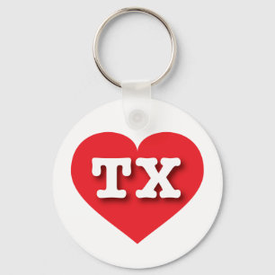Chaveiro Texas Red Heart - Eu adoro TX