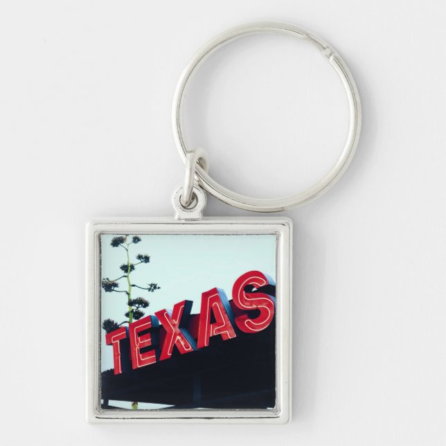 Chaveiro Texas Red Neon Lights EUA América (Frente)