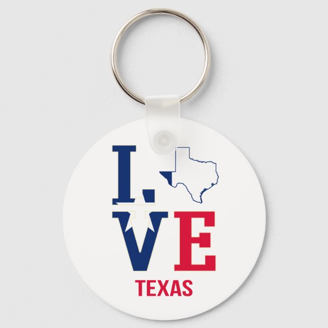 Chaveiro Texas State Love USA (Frente)