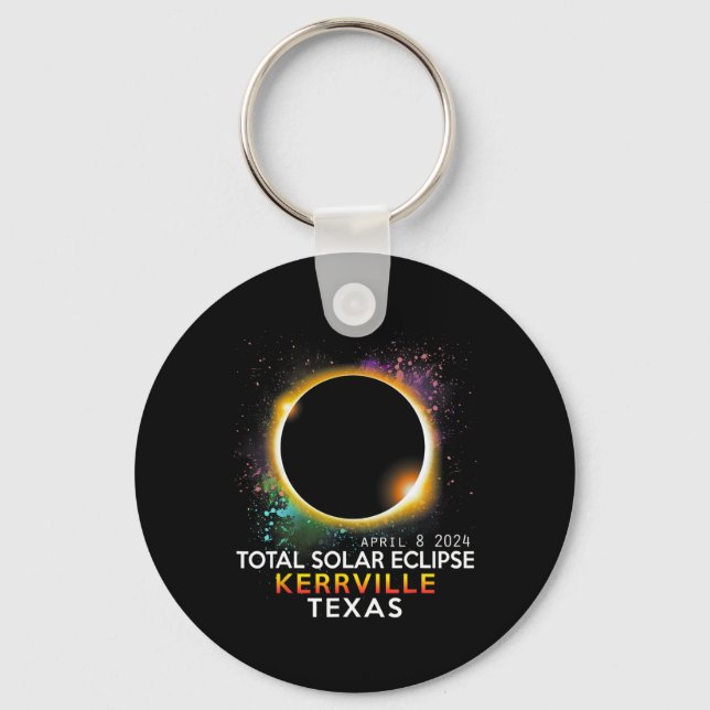 Chaveiro Texas Totality Total Solar Eclipse 8 de abril de 2 (Frente)