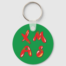 Chaveiro Texto de Bolha do Xmas