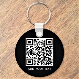 Chaveiro Texto de código QR personalizado Negócios brancos