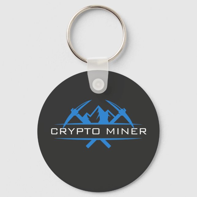 Chaveiro Texto de Nome Personalizado do Crypto Miner (Frente)