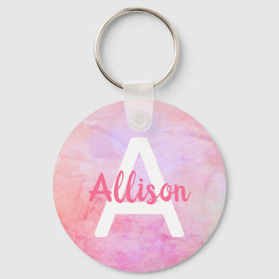Chaveiro Texto de Nome Personalizado Marcado Marcado da Ros
