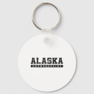 Chaveiro Texto de Vintage Preto no Alaska Snowboard