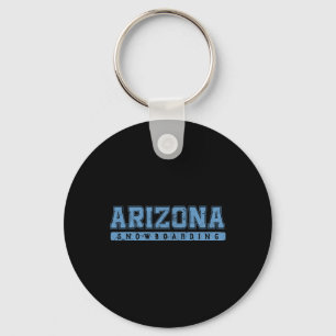 Chaveiro Texto de Vintagem Azul do Céu Snowboard da arizona