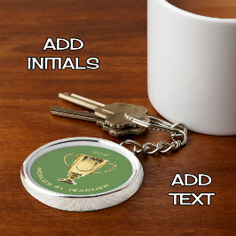 Chaveiro Texto personalizado do professor número um do mund