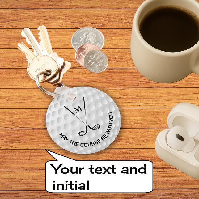 Chaveiro Texto personalizado dos clubes de golfe monograma (Personalize)