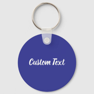 Chaveiro Texto Personalizado em Azul com Letra Branca