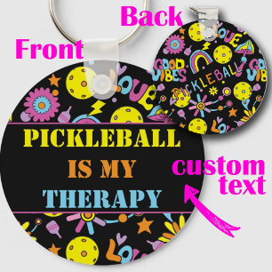 Chaveiro Texto personalizado, Groovy, retrô 90, preto