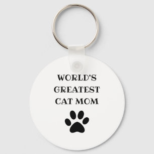 Chaveiro Texto Personalizado Personalizado da Maior Mãe Cat