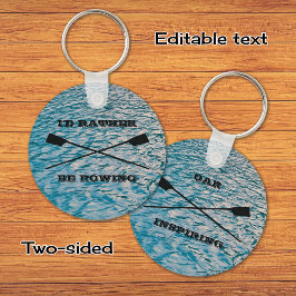 Chaveiro Texto personalizado remos na água