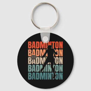 Chaveiro Texto Retroativo legal Silhouton Badminton