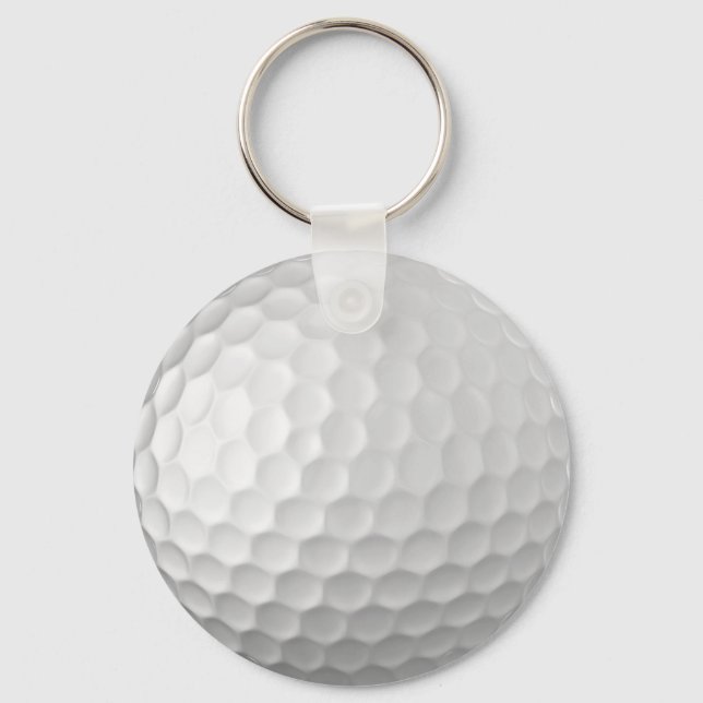 Chaveiro Textura de Bola de Golfe Branca Com Alvéolos (Frente)