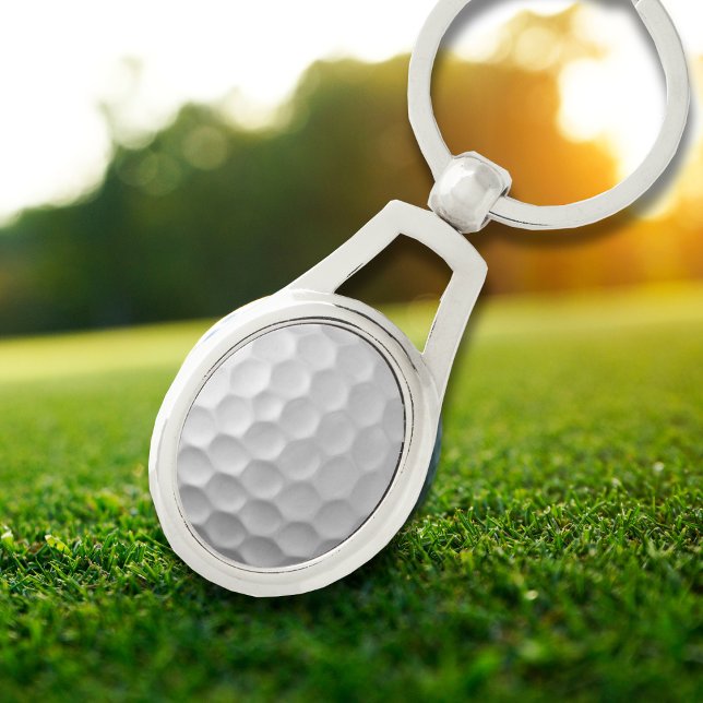 Chaveiro Textura de Bola de Golfe Branca Com Alvéolos (Criador carregado)