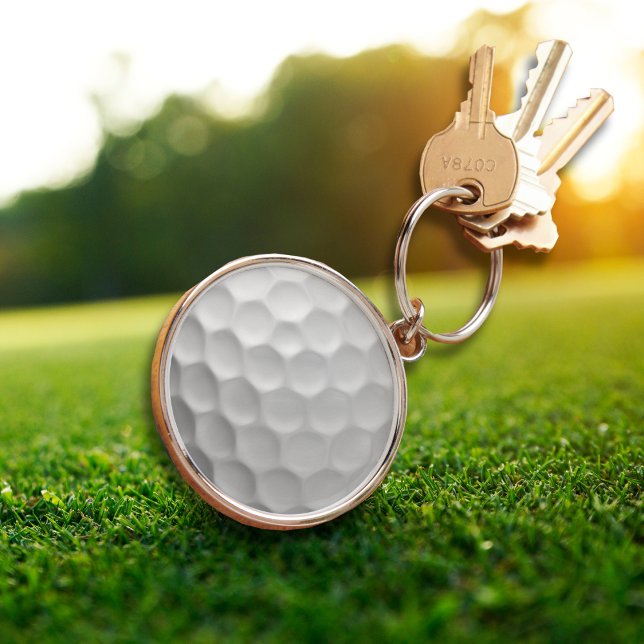 Chaveiro Textura de Bola de Golfe Branca Com Alvéolos (Criador carregado)