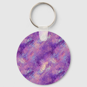 Chaveiro Textura de Gel de Cristal Roxo Âmbar