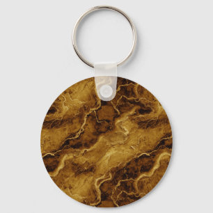 Chaveiro Textura marmorense marrom ouro