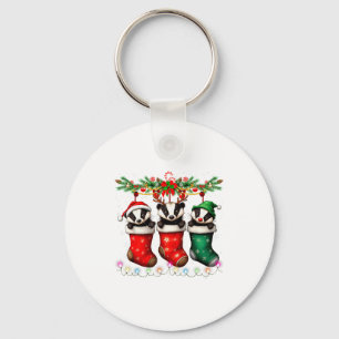 Chaveiro Texugo Meliante De Meias De Natal Acende Distintiv