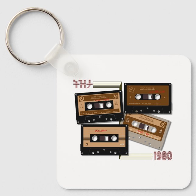 Chaveiro Tezeta Throwback Tunes fita cassete (Frente)