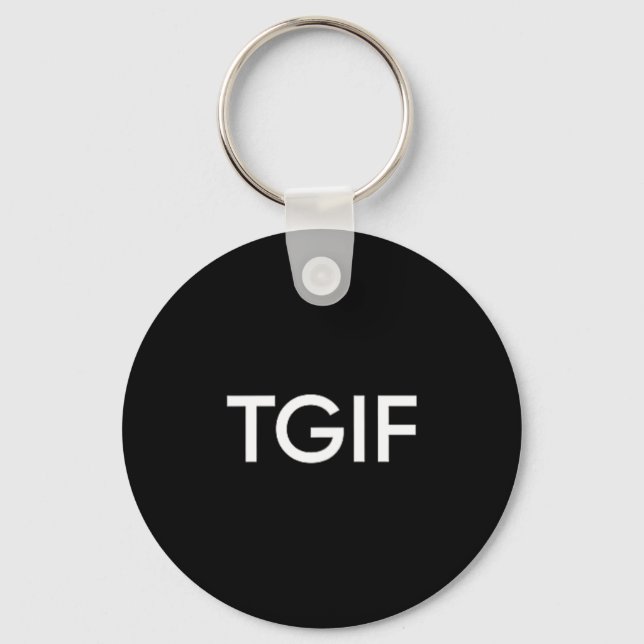 Chaveiro Tgif Divertido Obrigado Deus Sexta-Feira Declaraçã (Frente)
