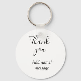 Chaveiro Thank you add name message simple stylish calligra
