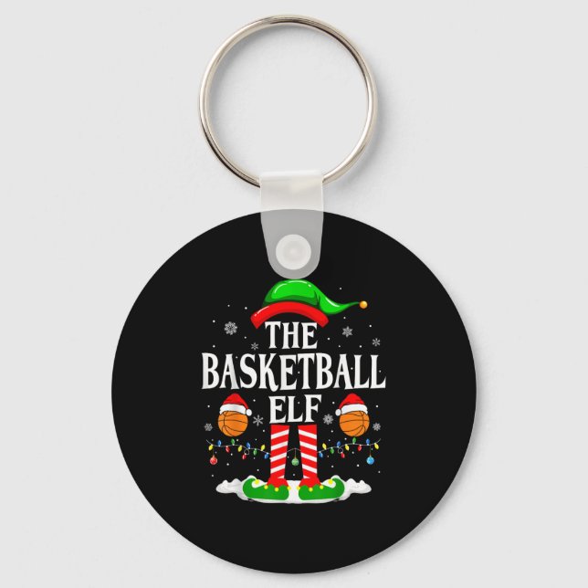 Chaveiro The Basketball Elf Bball Xmas Basketball Christmas (Frente)