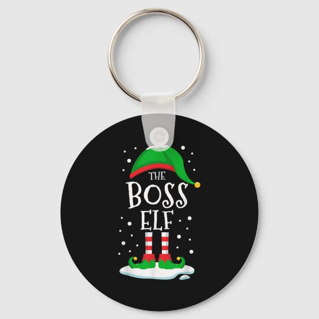 Chaveiro The Boss Elf Christmas Family Matching Xmas Group  (Frente)
