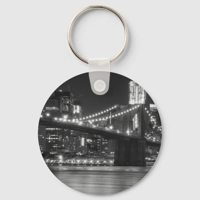 Chaveiro The Brooklyn Bridge - Black and White (Frente)