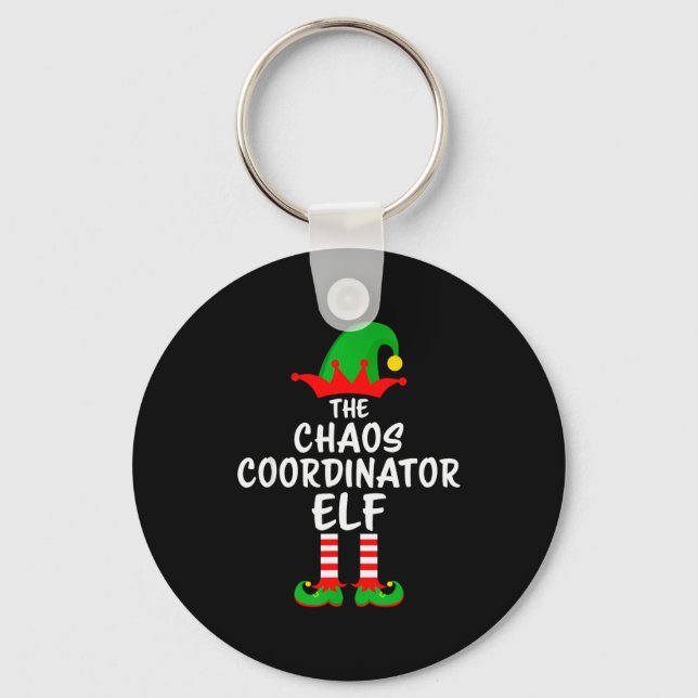 Chaveiro The Chaos Coordinator Elf Matching Family Christma (Frente)