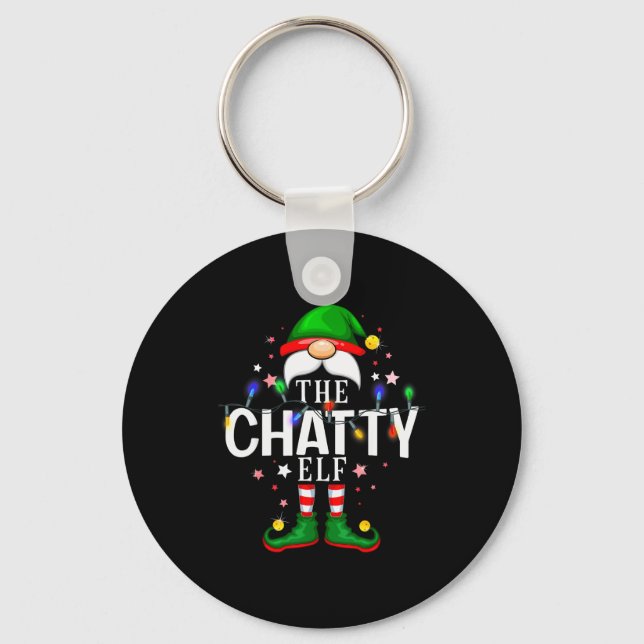 Chaveiro The Chatty Elf Christmas Family Pajama Party  (Frente)