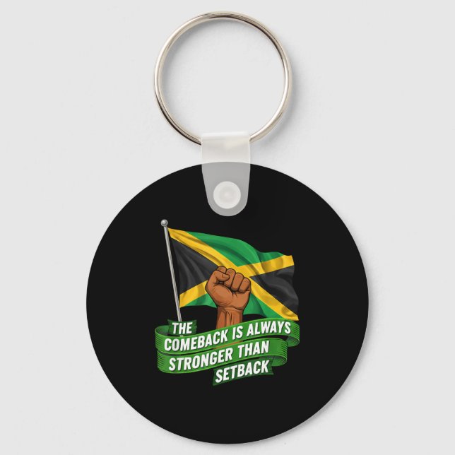 Chaveiro The Comeback Is Always Stronger Jamaica Strong Fla (Frente)