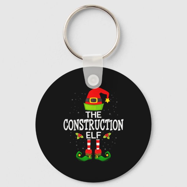 Chaveiro The Construction Elf Christmas Family Matching Paj (Frente)