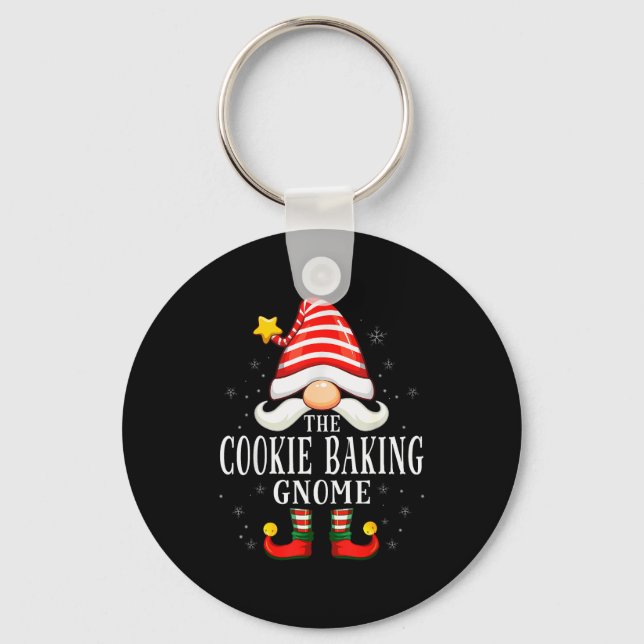 Chaveiro The Cookie Baking Gnome Christmas Group Family Paj (Frente)
