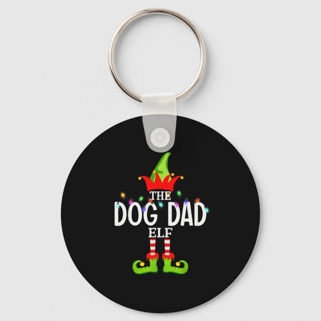 Chaveiro The Dog Dad Elf Christmas Matching Pajamas Men Wom (Frente)