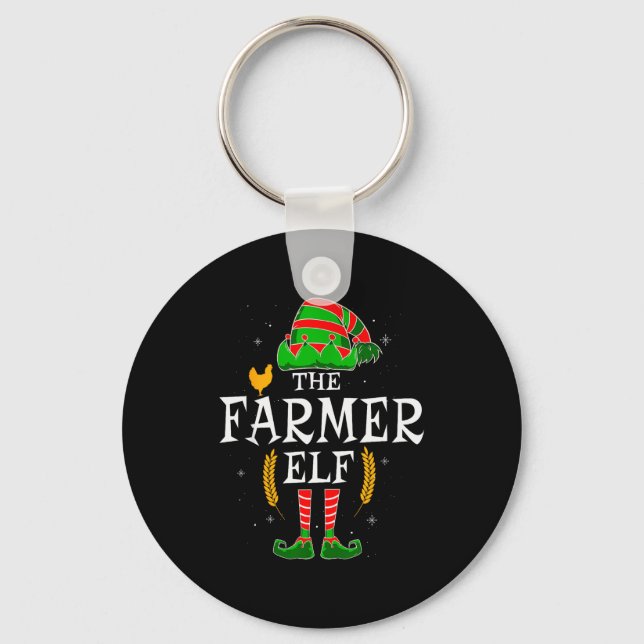 Chaveiro The Farmer Elf Group Matching Family Christmas Far (Frente)