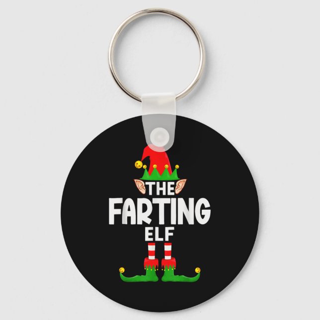 Chaveiro The Farting Elf Family Christmas Pajama Party  (Frente)