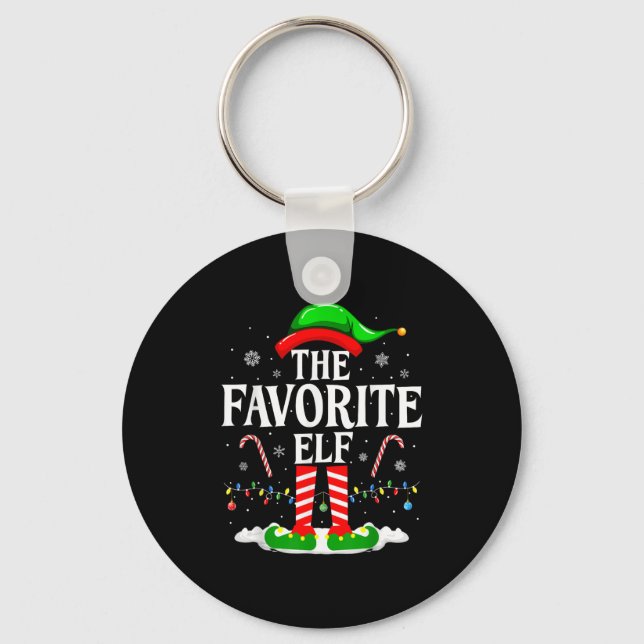 Chaveiro The Favorite Elf Funny Xmas Matching Family Christ (Frente)