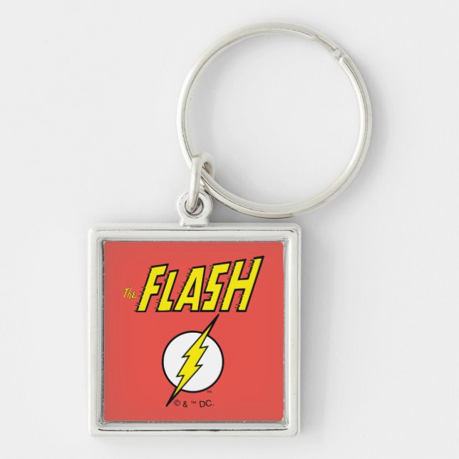 Chaveiro The Flash Name & Lightning Bolt Logo (Frente)