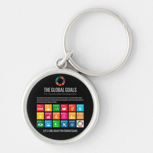 Chaveiro The Global Goals UN SDG 2030 Button Keychain (Frente)