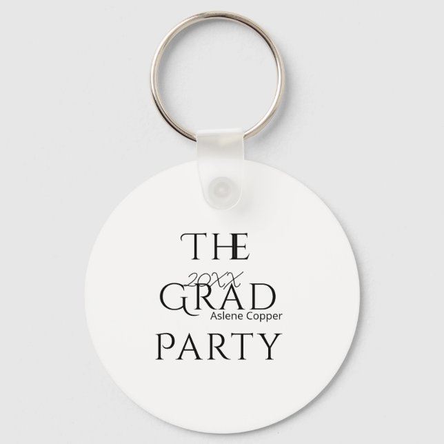 Chaveiro The grad party name 20XX bold letter graduatsimple (Frente)
