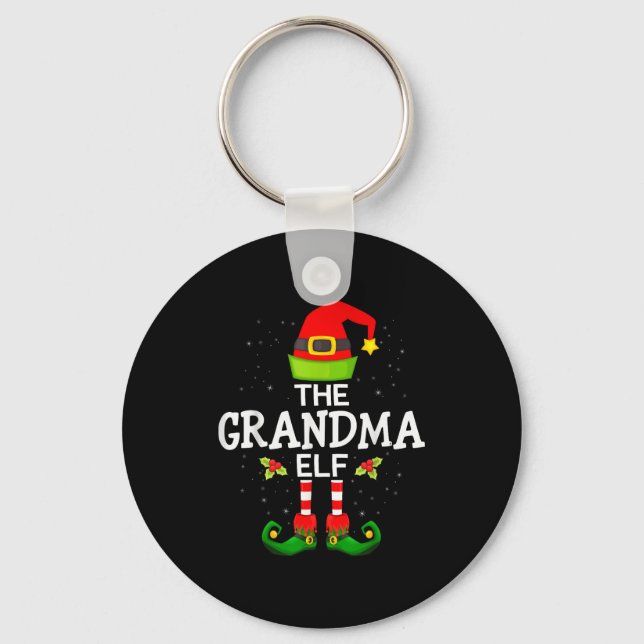 Chaveiro The Grandma Elf Christmas Family Matching Pajama  (Frente)