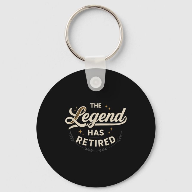 Chaveiro The Legend Has Retired Vintage Script  (Frente)
