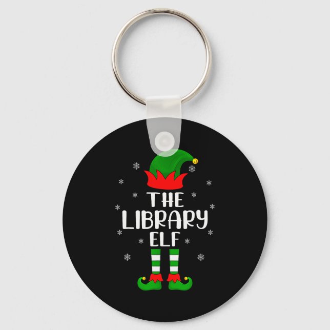 Chaveiro The Library Elf Christmas Party Matching Family Xm (Frente)