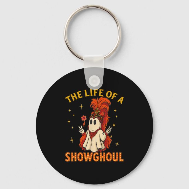 Chaveiro The Life Of A Showghoul Funny Halloween Ghost Girl (Frente)