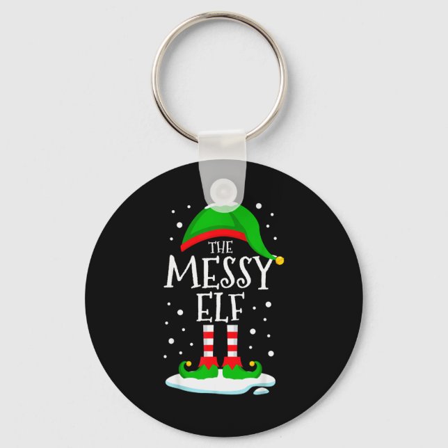 Chaveiro The Messy Elf Christmas Family Matching Xmas Group (Frente)