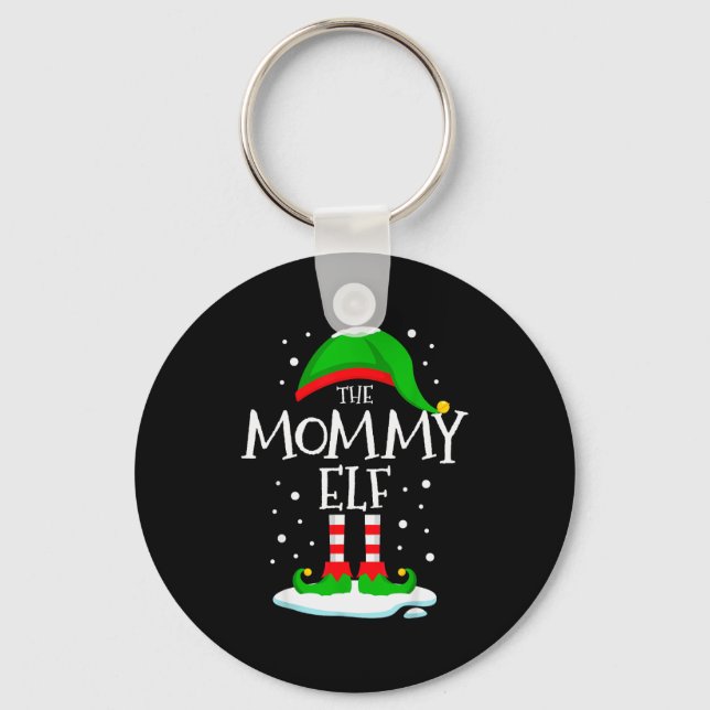 Chaveiro The Mommy Elf Christmas Family Matching Xmas Mom G (Frente)